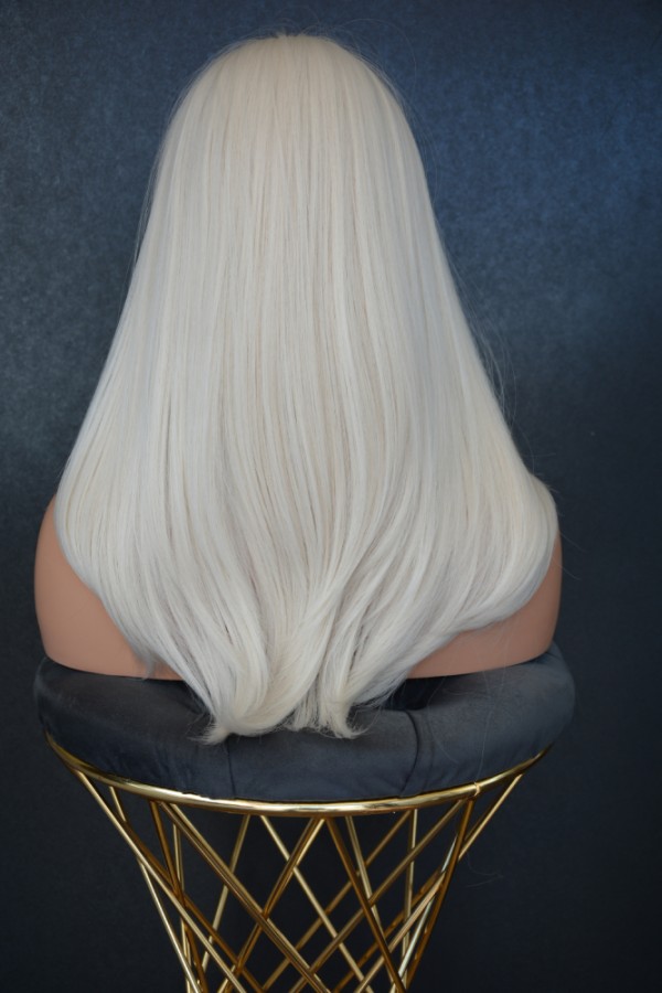 Platin Fiber Sentetik Orta Boy Perçemli Peruk